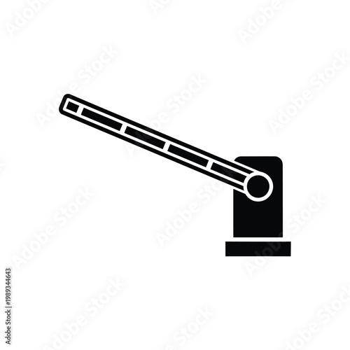 Automatic barrier gate arm raised icon vector
