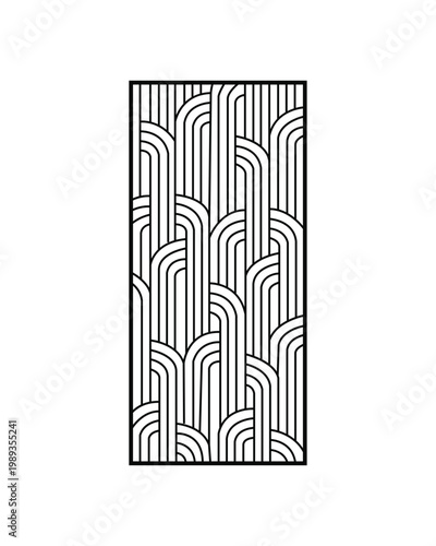 Obraz na plátně Laser and CNC cutting panels template. Decorative die-cut pattern
