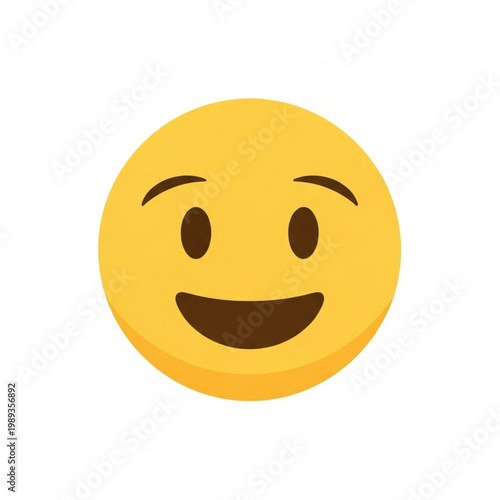 Yellow Smiling Face Emoji Happy Expression.