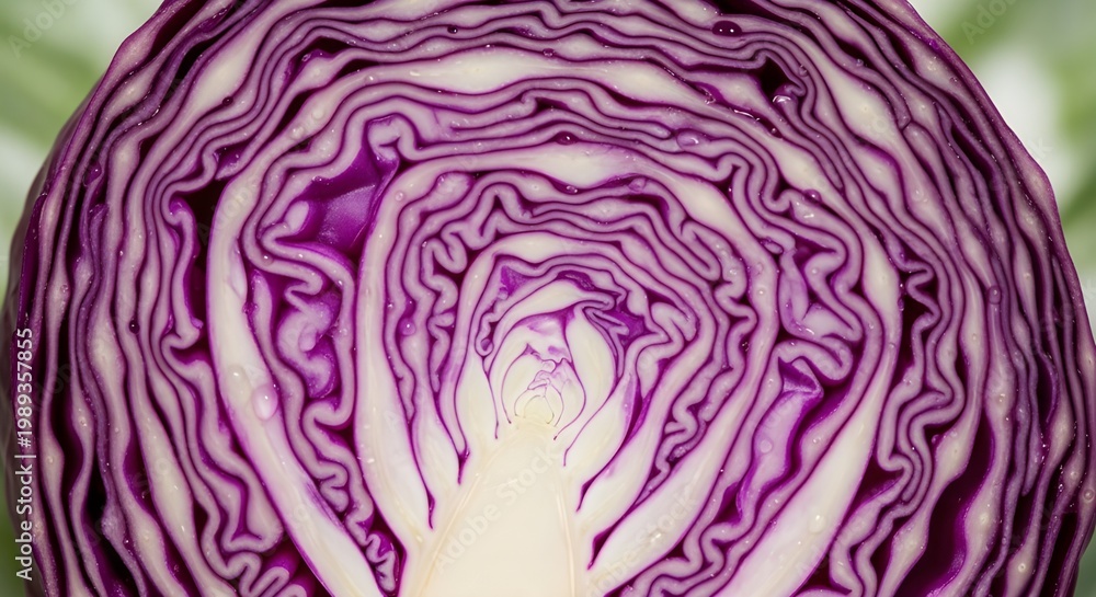 Obraz premium Textura macro de cebolla fresca, capas de cebolla roja púrpura, fondo vegetal orgánico, ingrediente de cocina saludable, patrón natural, fondo de comida, detalle de primer plano