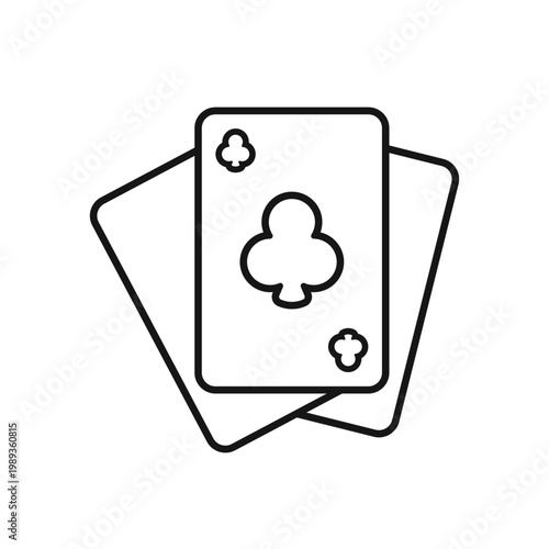 Playing card icon in flat style. Poker game vector illustration on isolated background. Gambling casino sign business concept.