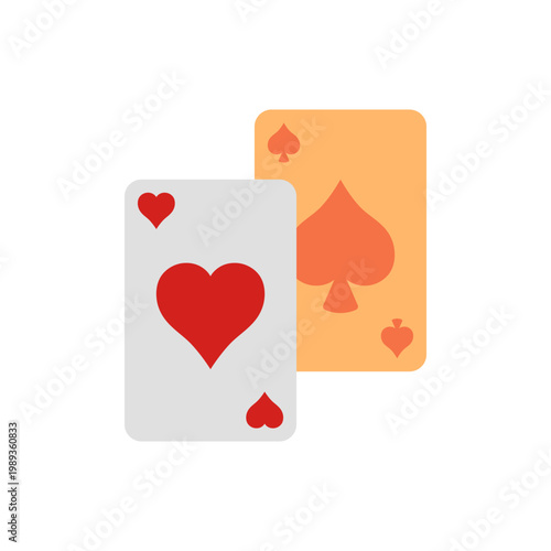 Playing card icon in flat style. Poker game vector illustration on isolated background. Gambling casino sign business concept.