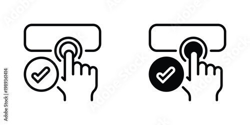 Call To Action Vector Line Icon for ui and web design