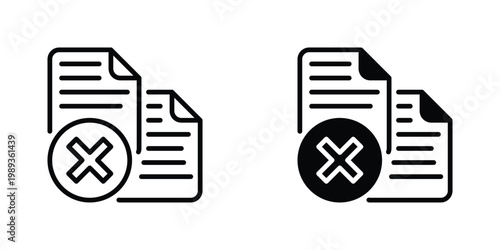 Compliance Violation Vector Line Icon for business and law