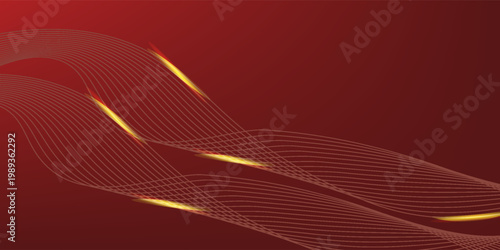 red background design With luxurious effect elements Vector illustration