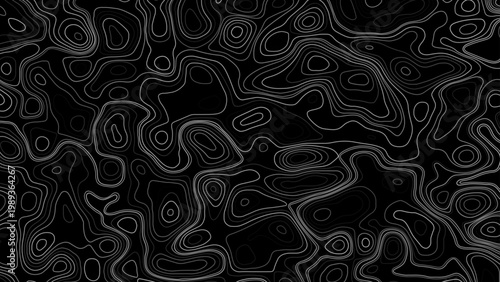 Seamless abstract topographic lines vector illustration.