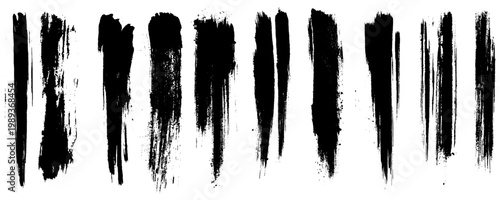 Charcoal black pencil straight horizontal lines. Hand drawn grunge smears, squiggles, smears, strikethroughs, chalk strokes