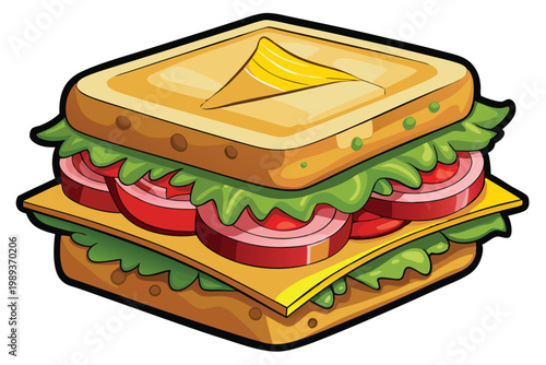 sandwich vector on white background