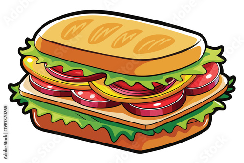 sandwich vector on white background