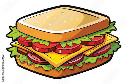 sandwich vector on white background
