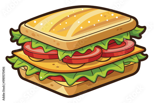 sandwich vector on white background