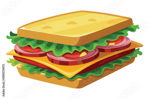 sandwich vector on white background