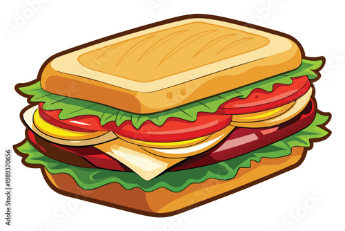 sandwich vector on white background
