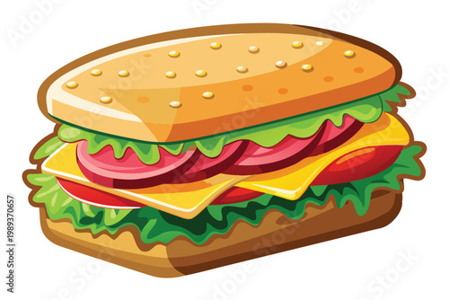 sandwich vector on white background