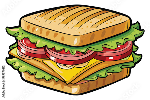 sandwich vector on white background