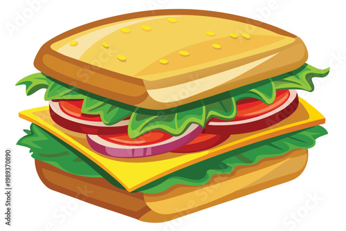 sandwich vector on white background
