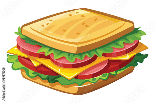 sandwich vector on white background