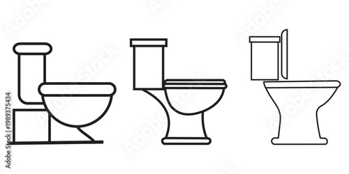 Toilet commode icon vector illustration isolated on white background