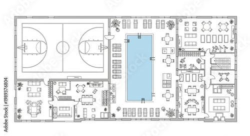 Recreational Facility Floor Plan Design