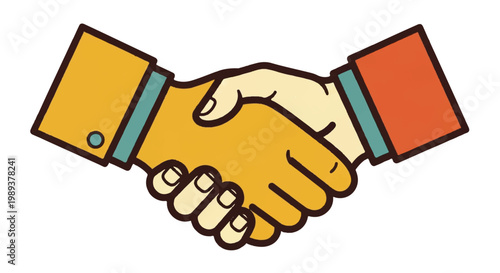 Handshake illustration business agreement partnership cooperation
