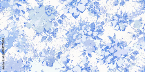 Abstract blue texture with speckled and mottled patterns across the frame