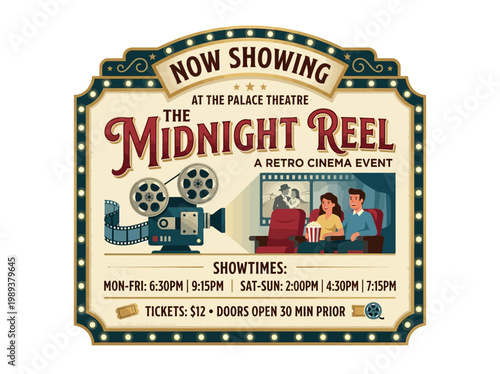 Now Showing at The Palace Theatre The Midnight Reel Retro Cinema Event with Showtimes and Ticket Prices