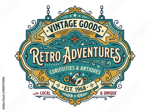 Retro Adventures Vintage Goods Curiosities & Antiques Est