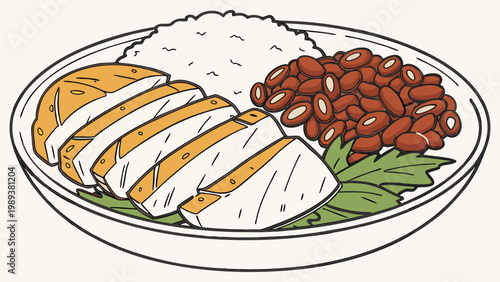 Foods menu with chicken