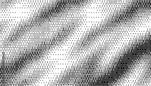Black and white smooth transition of pixelated pattern with smooth density transition for sporty background and jersey design. Fully editable vector element. Vector Format Illustration 