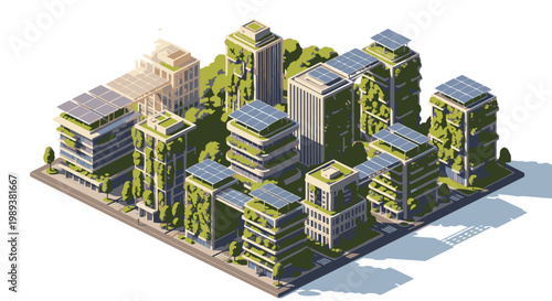 Sustainable urban planning cityscape model green 1.