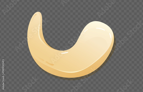 Creamy mayonnaise splash. Realistic 3d white sauce drop with liquid vanilla texture. Isolated vector blob and whipped mousse flourish for salad dressing label, yogurt dip and creamy food illustration.