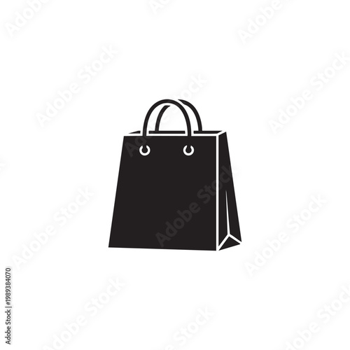 Black shopping bag icon