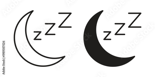 Sleep icon symbol, logo illustration. Vector graphics web design.