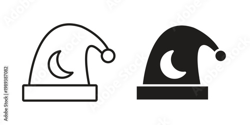 Sleeping Hat icon symbol, logo illustration. Vector graphics web design.
