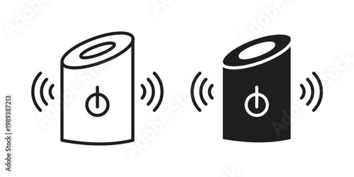 Smart speaker icon symbol, logo illustration. Vector graphics web design.
