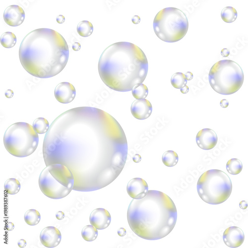 transparent rainbow bubbles on a transparent background.ai