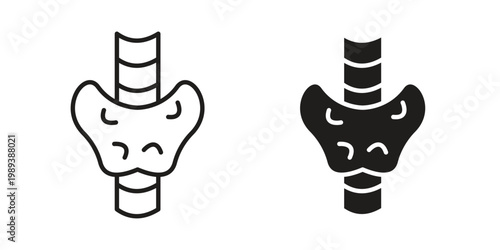 Thyroid icon symbol, logo illustration. Vector graphics web design.