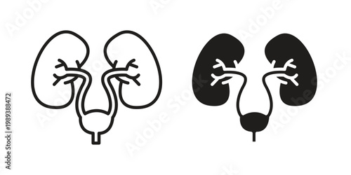 Urology icon symbol, logo illustration. Vector graphics web design.