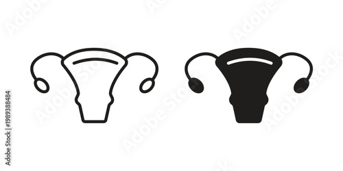 Uterus icon symbol, logo illustration. Vector graphics web design.