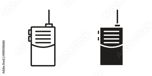 Walkie talkie icon symbol, logo illustration. Vector graphics web design.