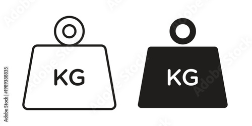 Weight icon symbol, logo illustration. Vector graphics web design.