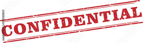 Confidential Red Label Grunge Rubber Stamp Vector Illustration Graphic Design