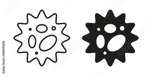 White blood cell icon symbol, logo illustration. Vector graphics web design.