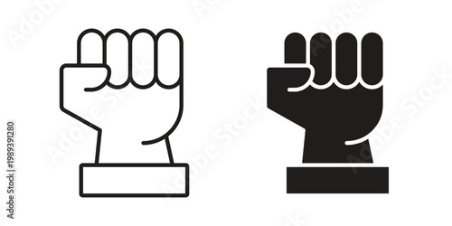 Will power icon symbol, logo illustration. Vector graphics web design.