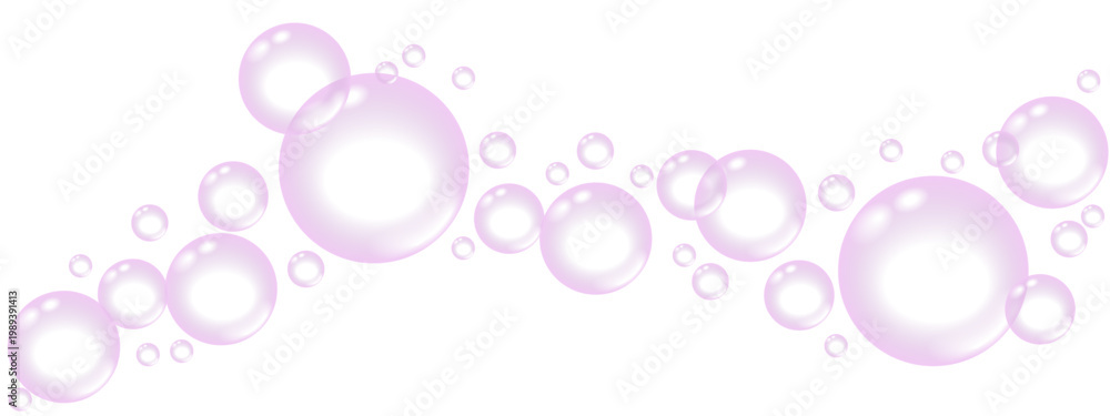 Naklejka premium transparent rainbow bubbles on a transparent background.ai