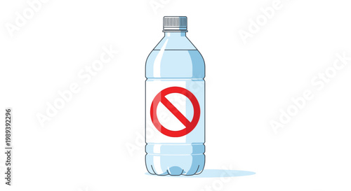 Fotografie No drinking water plastic bottle.