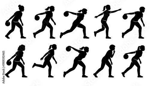 ボウリングをする人々