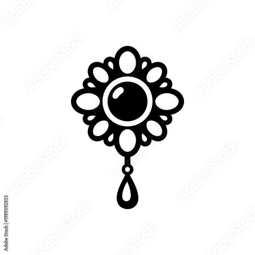 Elegant Floral Brooch Jewelry icon