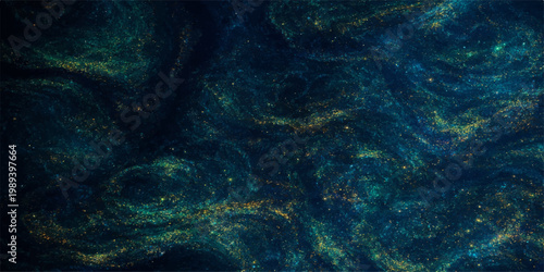 Abstract green background with alpha showing a tropical marine reef where scuba diving light illuminates fish and coral in the deep blue underwater ocean of Egypt