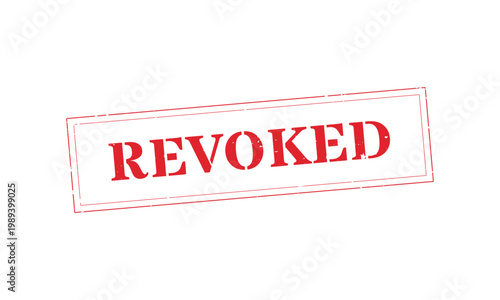 Revoked Red Rectangular Stamp White Text Icon Vector Illustration Design